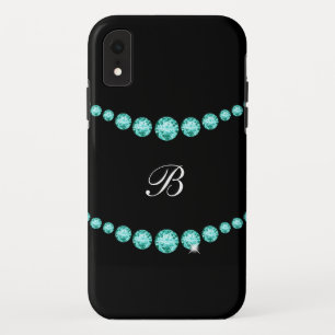 Classy Bling Monogram Style iPhone XR Case