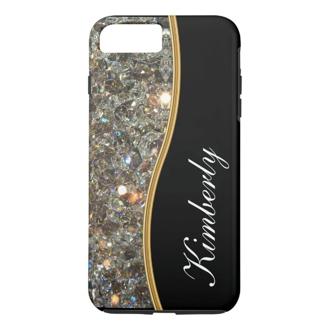Classy Bling Monogram Style Case-Mate iPhone Case (Back)