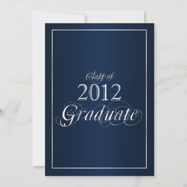 Classy Blue and Silver 2012 - Invitation de fin d' (Devant)