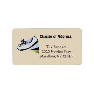 Classy Blue Running Design Label
