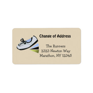 Classy Blue Running Design Label