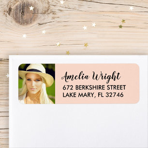 Classy Blush Photo Graduation Adresse de retour