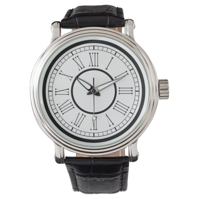 Classy Bold Roman Numerals Watch (Front)