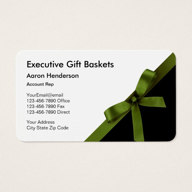 Classy Bow Executive Cadeau Panier Carte de visite (Devant)