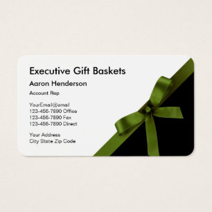 Classy Bow Executive Gift Basket Business Cards
