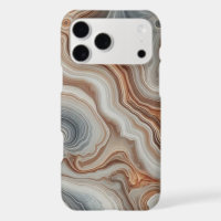 Classy Brown Beige Amber Grey Quartz Agate Pattern