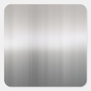 Classy Brushed Aluminum Square Sticker