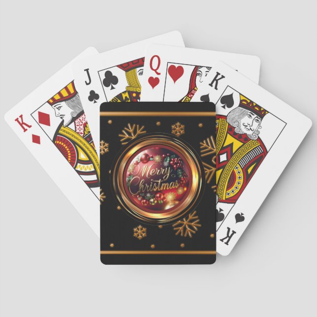 Classy Budget Christmas Theme Stocking Stuffer  Playing Cards (Back)