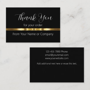 Classy Budget Customer Thank Yous Business Card