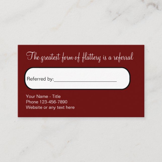 Classy Bulk Referral Promotion Business Cards (Front)
