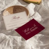 Classy Burgundy Cream Old Money Fancy Wedding