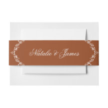 Classy Burnt Orange Floral Boho Terracotta Wedding