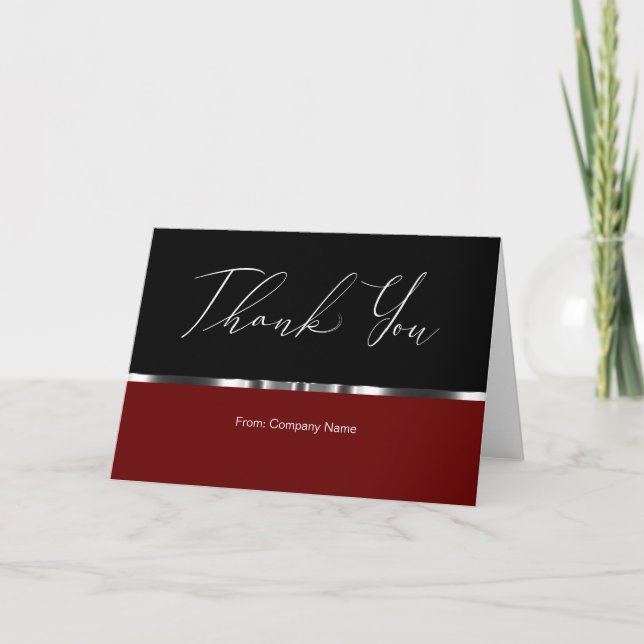 Classy Business Customer Thank You Card Template (Front)