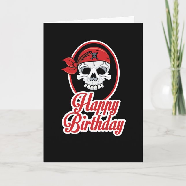 Classy But Funny Skeleton Tattoo Birthday Card (Front)