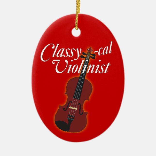Classy-cal Musician Ceramic Ornament (Front)