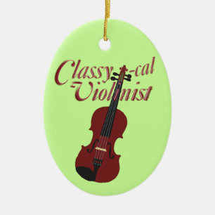 Classy-cal Violinist Ceramic Ornament