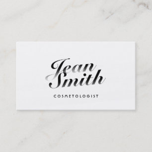 Classy Calligraphic Cosmetologist Business Card