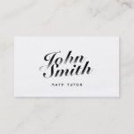 Classy Calligraphic Math Tutor Business Card<br><div class="desc">Classy Calligraphic Math Tutor Business Card.</div>