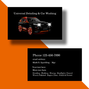 Classy Car Detailing Double Side  Business Card