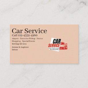 Classy Car Service Or Uber Driver Modern Business  Card