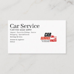Classy Car Service Or Uber Driver Modern Business Card