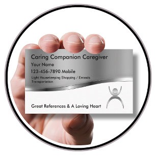 Classy Caregiver Business Cards Template