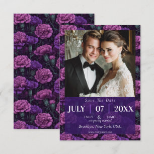 Classy Carnation Fantasy Minimalist Wedding Save The Date