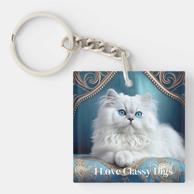 Classy Cat  Keychain (Front)