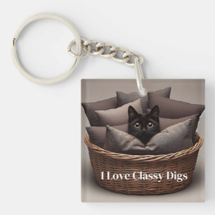 Classy Cat Keychain