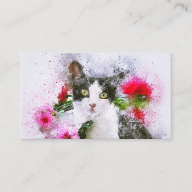 Classy Cat Pet Business Card (Front)