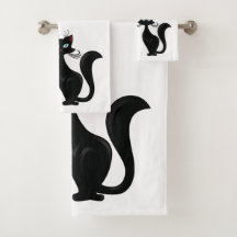 "Classy Cat" Towels Set