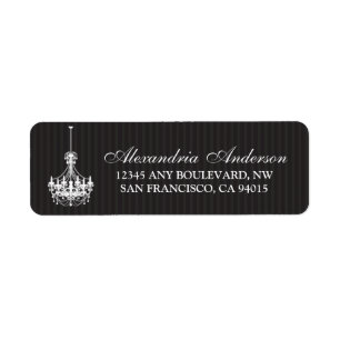Classy Chandelier Return Address Label (white)