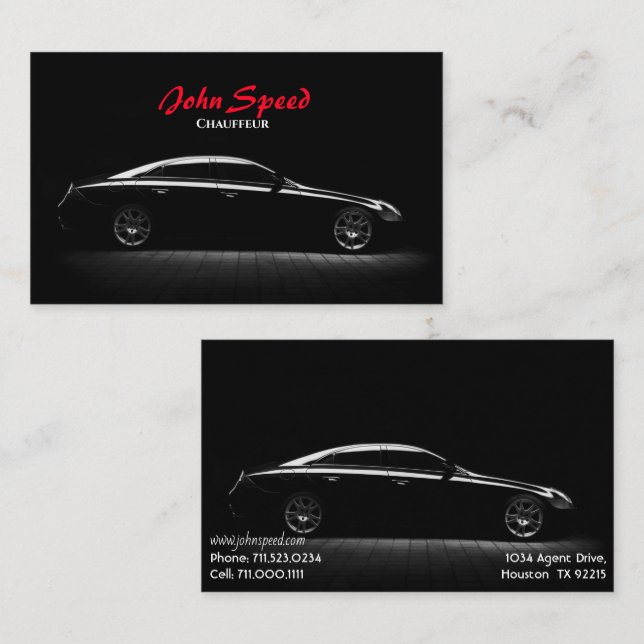 Classy Chauffeur Carte de visite (Devant / Derrière)