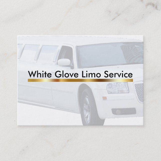 Classy Chauffeur or Limo Service Business Card (Front)