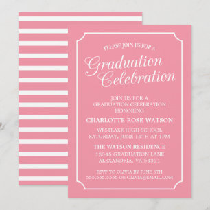 CLASSY CHIC ELEGANT GRADUATION PARTY INVITATION