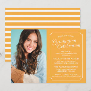 CLASSY CHIC ELEGANT GRADUATION PARTY INVITATION