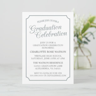 CLASSY CHIC ELEGANT GRADUATION PARTY INVITATION