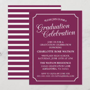 CLASSY CHIC ELEGANT GRADUATION PARTY INVITATION