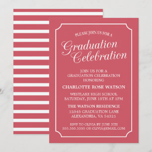 CLASSY CHIC ELEGANT GRADUATION PARTY INVITATION
