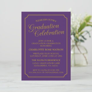 CLASSY CHIC ELEGANT GRADUATION PARTY INVITATION