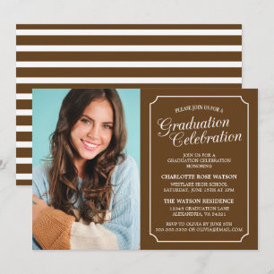 CLASSY CHIC ELEGANT GRADUATION PARTY INVITATION