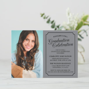 CLASSY CHIC ELEGANT GRADUATION PARTY INVITATION