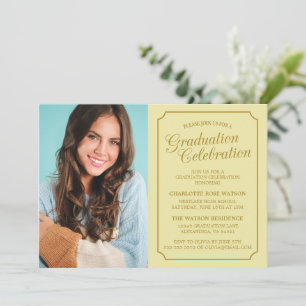 CLASSY CHIC ELEGANT GRADUATION PARTY INVITATION