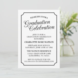 CLASSY CHIC ELEGANT GRADUATION PARTY INVITATION