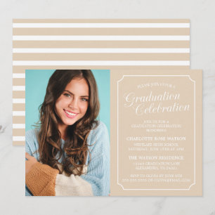 CLASSY CHIC ELEGANT GRADUATION PARTY INVITATION