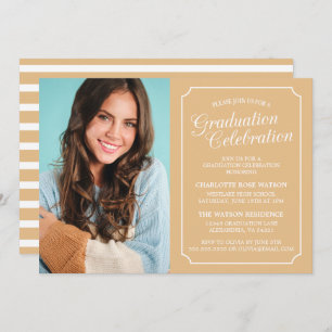 CLASSY CHIC ELEGANT GRADUATION PARTY INVITATION