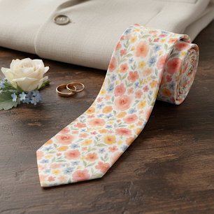 Classy Chic Floral Art Pattern Tie