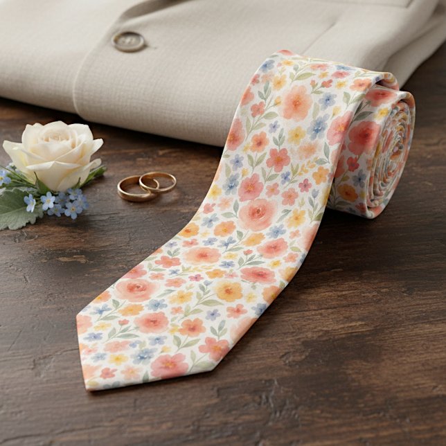 Classy Chic Floral Art Pattern Tie (Creator Uploaded)