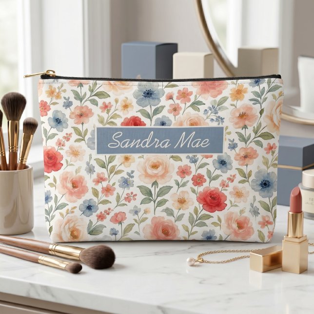 Classy Chic Floral Art Pattern Toiletry Bag (Creator Uploaded)