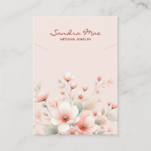 Classy Chic Floral Necklace Jewellery Display Card